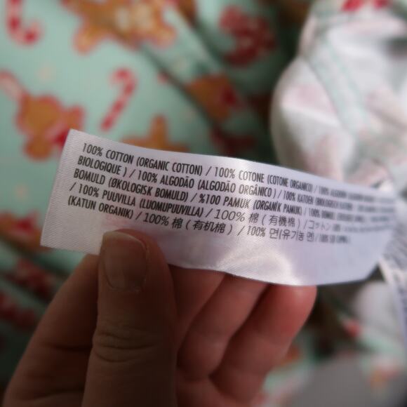 Mickey Disney Parks Christmas Flannel Pajama Top Sweet Treats XL Organic Cotton - Picture 8 of 14